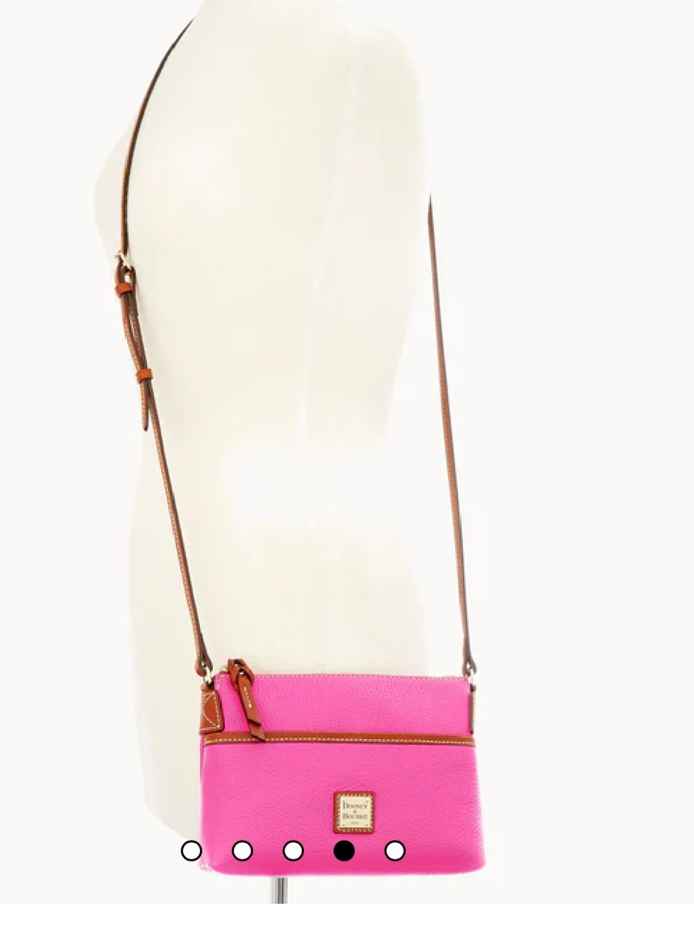 Pebble Grain Ginger Crossbody, NWT, Hot Pink